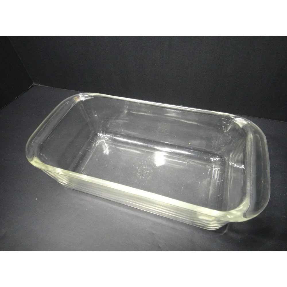 Vintage Pyrex #213 1.5 Quart Clear Glass Loaf Pan Rectangular Baking Dish USA